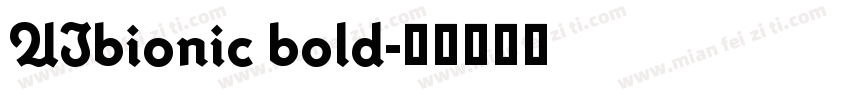 AIbionic bold字体转换
